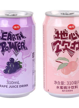 台湾进口味丹地心饮力果汁罐装