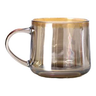 水杯玻璃杯茶杯家用ins风透明马克杯带把牛奶早餐杯咖啡奶茶杯子