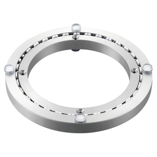 餐桌转盘底座消音铝合金玻璃实木大理石旋转手动轴承圆桌家用饭桌