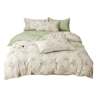 金号纯棉磨毛被套单件150x200230高端全棉双面加厚秋冬季天四件套