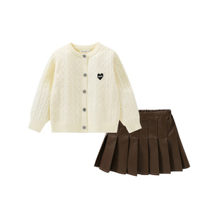 DBkyer女童套装春装2026新款儿童衣服大童女孩开衫时尚洋气jk裙子