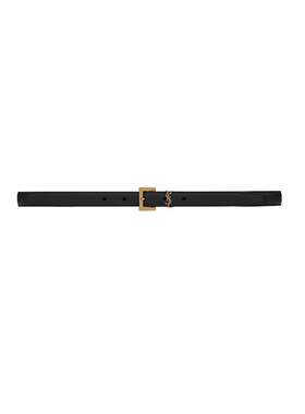 【自营】YSL/圣罗兰女士皮带腰带黑色经典款logo字母百搭节日礼物