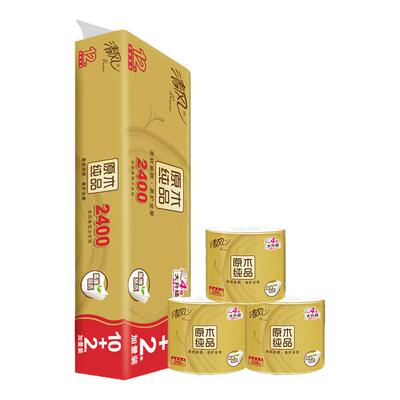 清风金装有芯卷纸4层145克12卷提