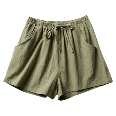 宽松显瘦休闲短裤松紧腰阔腿裤