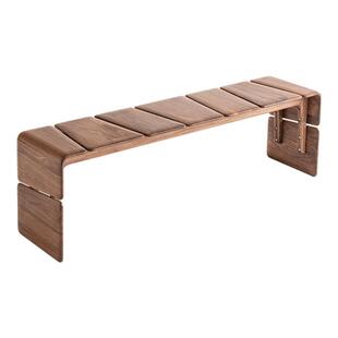 黑胡桃实木长条凳北欧意式轻奢餐凳长凳餐椅换鞋凳良年家具YZ34