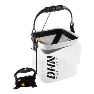 装鱼桶带盖折叠透明车载一体成型路亚溪流加厚野钓带增氧大号垂钓