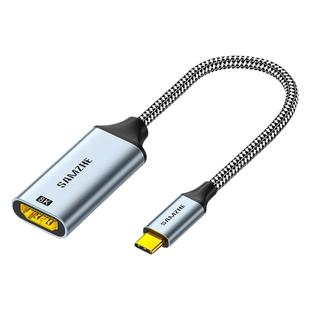 山泽Typec转HDMI母头4K高清视频转接头USBC口to手机连接电视机雷电3笔记本电脑显示器投影仪投屏线同屏转换器