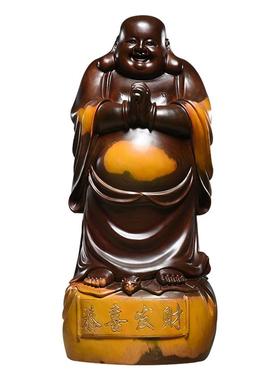 刺史供奉恭喜发财红木弥勒佛像