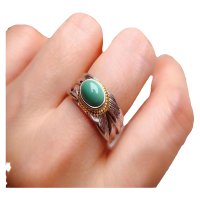 原矿天然绿松石戒指首饰饰品指环