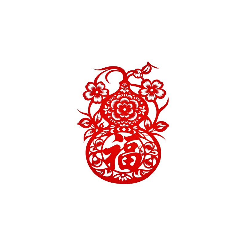 福字窗花玻璃贴纸自粘防水墙贴新中式双面透明不留胶装饰贴可移除