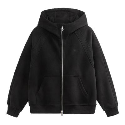 港仔文艺男重磅拉链连帽开衫卫衣