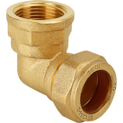 黄铜内牙紫铜铜管接头卡套弯头