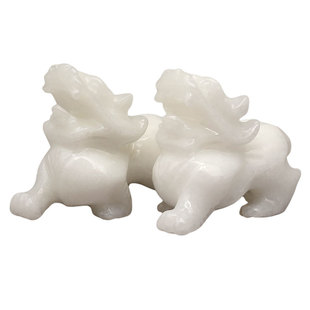 祥安阁瑞兽迎祥石雕摆件2026年马年正南方位吉祥物五黄煞摆设一对