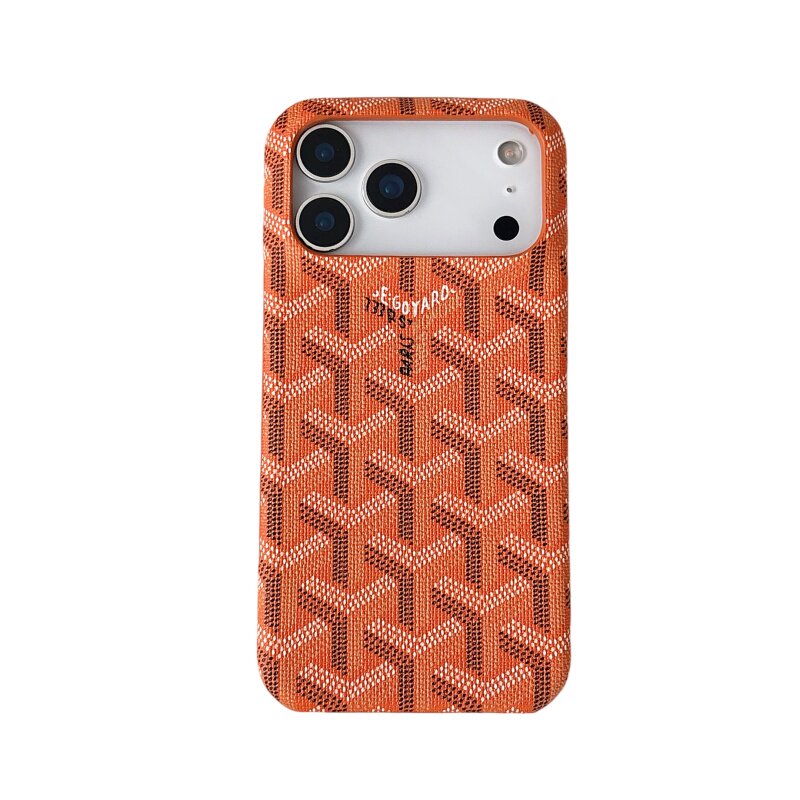 简约潮牌皮质iPhone17油边手机壳