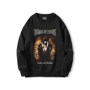 恶灵天皇污秽摇篮Cradle of Filth乐队圆领卫衣男女秋冬加绒衣服