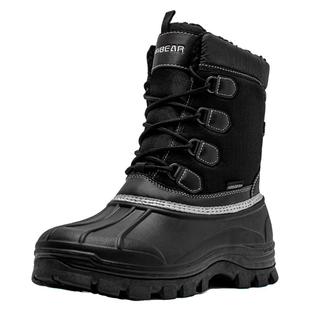 男士冬季高帮工装马丁靴子男大码防水加绒棉鞋雪地靴增高登山男鞋