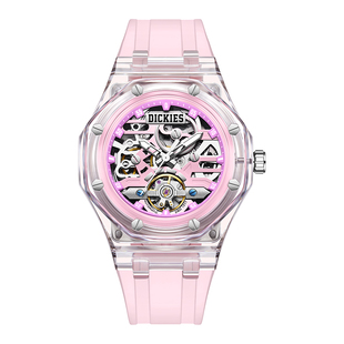 Dickies机械表透明女款学生全自动机械女士镂空高颜值腕表CL-568