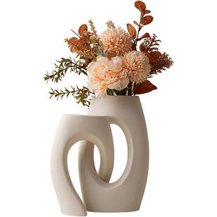 创意侘寂风陶瓷花瓶摆件客厅插花民宿服装店高级感艺术家居装饰品