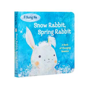 微瑕疵 睡前故事 纸板书 季节之书il Sung Na Snow Rabbit Spring Rabbit 英文原版 尹成娜一本讲述季节交替的书 又日新
