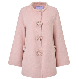 MAXRIENY国风中式羊绒羊毛大衣女25冬款水貂毛领双面呢毛呢外套