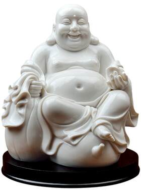 《代代有福》德化白瓷弥勒摆件
