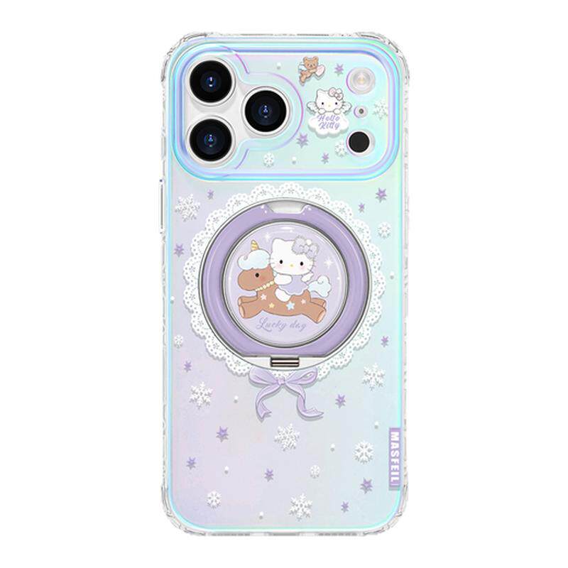 ZHIZHE×猫咪独角兽适用苹果17Promax手机壳新款Lo9带支架iPhone16Pro保护套ip15高级14支点可爱13pm好看