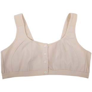 妈妈前面开扣文胸棉布加肥加大码胸罩棉质薄款女无钢圈小背心内衣
