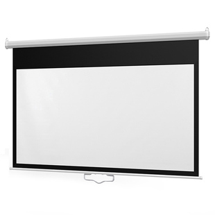 高清手动自锁投影幕布手拉幕布100寸幕布120寸150寸投影幕布升降投影布幕布高清家用投影仪幕布手动自动回收