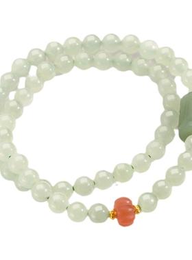 玉匠世家和田玉手串S925银手链送女友送妈妈生日礼物