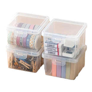 文具抽屉收纳盒内置分隔盒杂物整理盒子分割板自由组合透明带盖