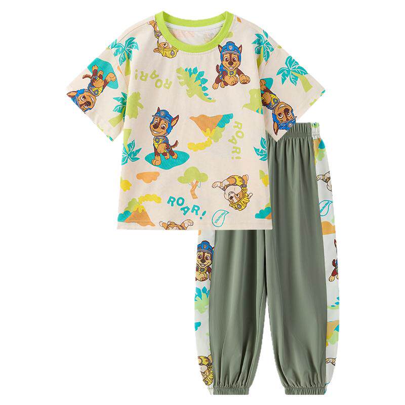 汪汪队男童夏装套装2026新款儿童短袖t恤运动服夏季宝宝男孩衣服