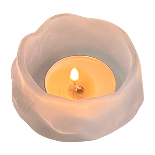 ins高级感不规则玻璃烛台装饰摆件欧式客厅餐桌浪漫氛围感小烛台