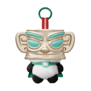 三星堆博物馆文创神目熊猫毛绒玩偶可爱公仔送纪念品生日伴手礼物