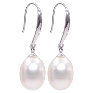 天然淡水珍珠s925银耳钩网红百搭气质耳饰简约耳坠小米珠水滴耳环