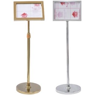 不锈钢立式标识牌广告立牌户外指引展示架定制a3水牌落地式指示牌