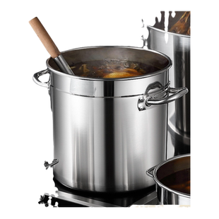 304食品级不锈钢桶圆桶大容量卤水熬汤桶商用50带盖家用汤锅201