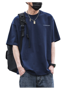 短袖宽松青年休闲体恤男