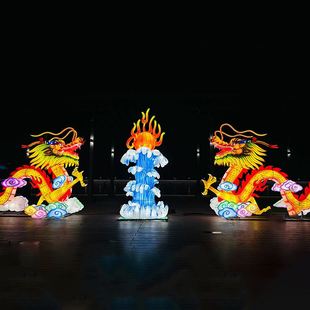 龙年花灯现货春节元 旦灯会发光 宵节双龙戏珠造型灯广场夜景亮化元