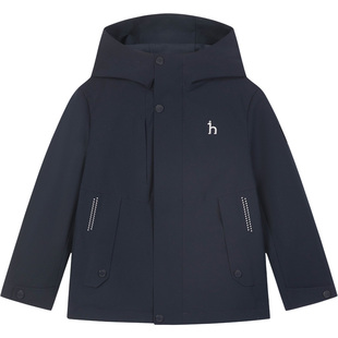 hazzys哈吉斯童装男童风衣2025秋新中大童透湿三防加绒厚外套