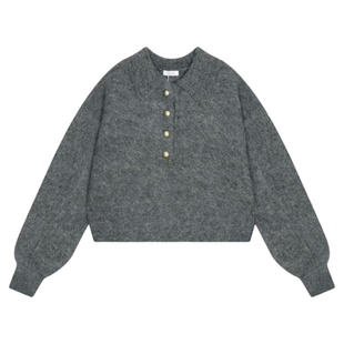 LOWRYS FARM针织衫女2025冬季新款翻领慵懒温柔宽松毛衣596335