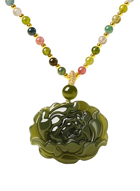 宫里上新天然和田玉项链