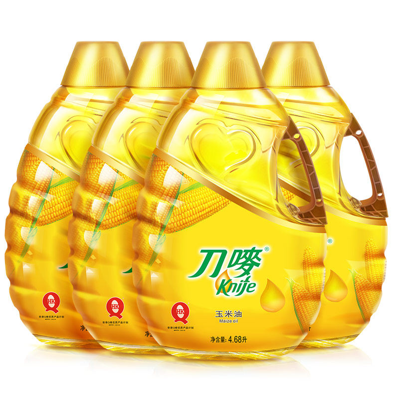 刀唛4.68L*4瓶玉米油家用烘焙