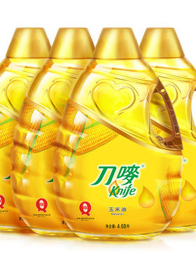 刀唛Knife玉米油4.68L*4瓶装整箱非转基因商用家用烘焙食用植物油