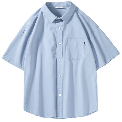 夏季日系少年感短袖衬衫痞帅衬衣