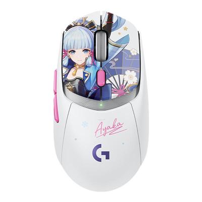 原神神里绫华罗技G309无线蓝牙双模游戏鼠标86克轻量化小GPW拆包