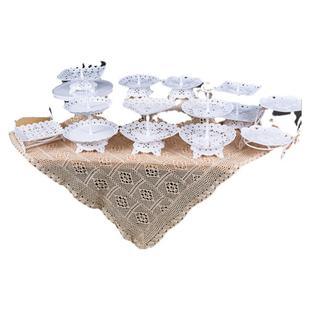 生日布置甜品台摆件婚礼展示架子欧式水果糖果塑料蛋糕托盘点心架