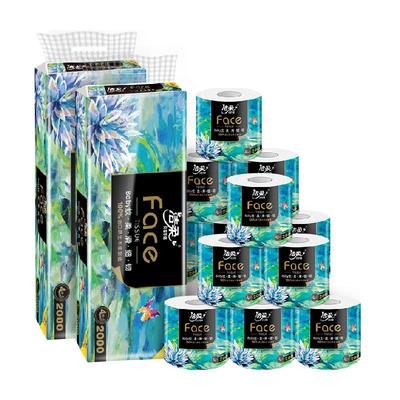 洁柔油画卫生纸卷纸加厚大克重