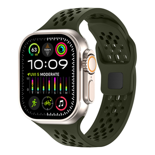 CLOUDHIS适用iwatch10表带s11苹果S9手表applewatch硅胶S10男款女士新款腕带透气SE高级感军夏季ultra运动SE