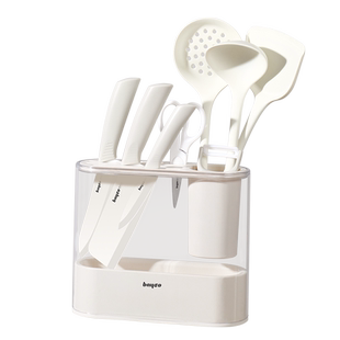 拜格婴儿辅食刀具套装宝宝专用陶瓷工具全套儿童切菜刀菜板二合一