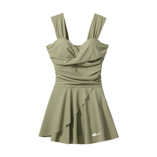 回力泳衣女2026新款连体裙式性感遮肚绝美高级感泡温泉度假游泳装